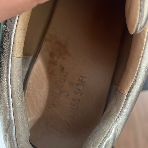 Yun yun Sun by Miss wifi silver platform sneakers size 38 leather metallic lace - Picture 4 of 13
